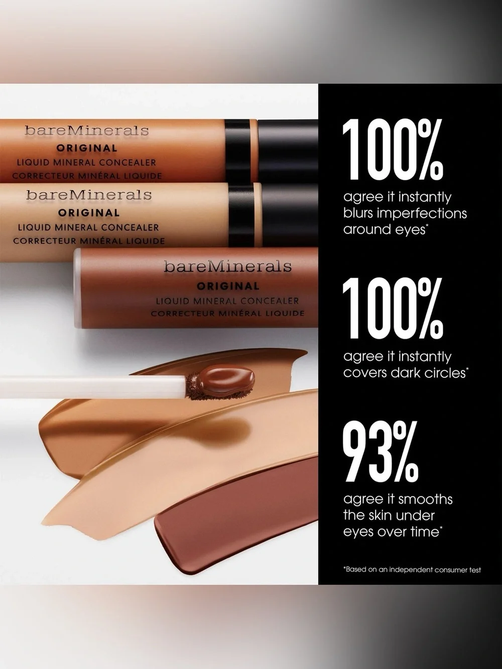 bareMinerals original brightening Liquid Mineral Concealer — Tan 4W